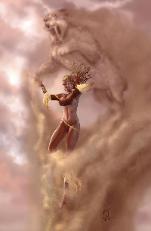 Sahara, ANGELCORPS Operative (TM and © 2008 Eric Linquist and Leading Edge Comics)