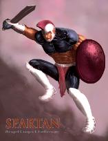 Spartan, ANGELCORPS Operative (TM and © 2008 Eric Linquist and Leading Edge Comics)