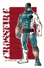 Crossfire, ANGELCORPS Operative (TM and © 2008 Eric Linquist and Leading Edge Comics)