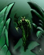 P'Sydon, ANGELCORPS Operative (TM and © 2008 Eric Linquist and Leading Edge Comics)
