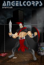 Spartan, ANGELCORPS Operative (TM and © 2008 Eric Linquist and Leading Edge Comics)