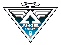 The ANGELCORPS Badge (TM and � 2008 Eric Linquist and Leading Edge Comics)