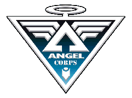The ANGELCORPS Badge (TM and � 2008 Eric Linquist and Leading Edge Comics)